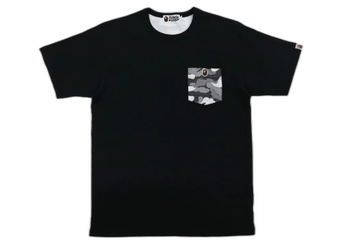 BAPE Stripe ABC Camo Pocket Tee Black