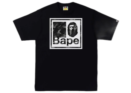 BAPE Stroke Camo Quadrangle Tee Black/Black