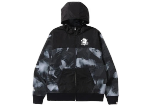 BAPE Stroke Camo Relaxed Fit Zip Hoodie Black