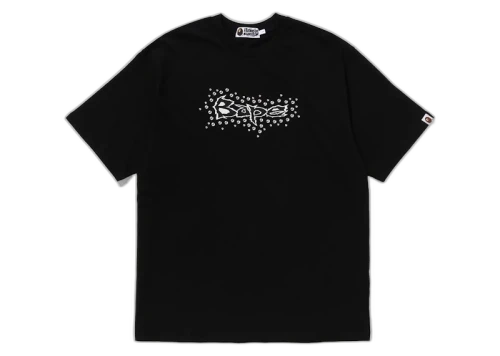 BAPE Studs Bape Logo Relaxed Fit Tee Black