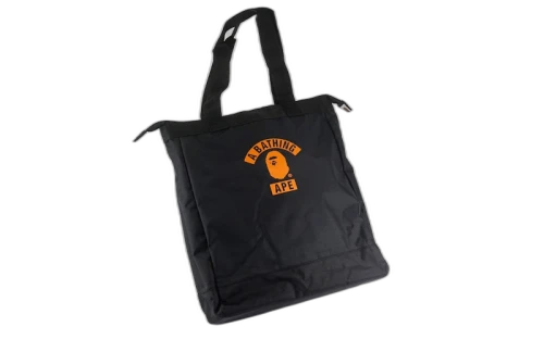 BAPE Summer Bag Block Print Logo Tote Bag Black/Orange