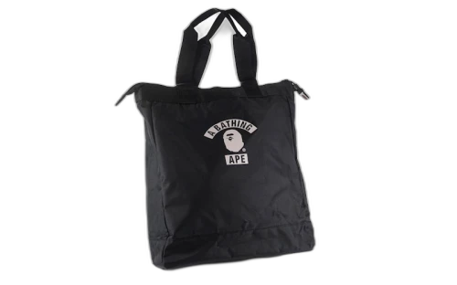 BAPE Summer Bag Block Print Logo Tote Bag Black