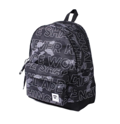 BAPE Text Camo Day Pack Black