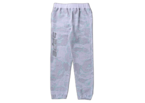 BAPE Text Code Camo Sweatpants Gray