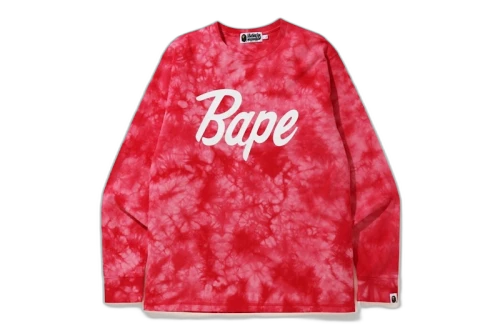 BAPE Tie Dye L/S Tee Red