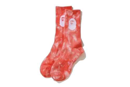 BAPE Tie Dye Socks Red