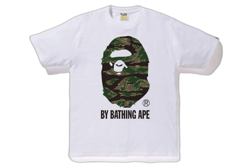 BAPE Tiger Camo By Bathing Tee White