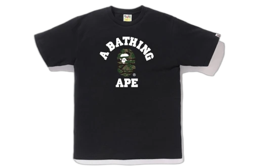 BAPE Tiger Camo College Tee Black