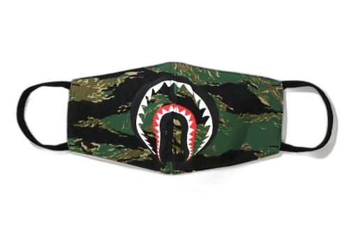 BAPE Tiger Camo Shark Mask Green