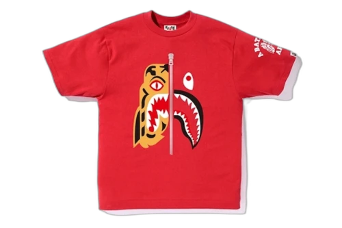BAPE Tiger Shark Tee Red
