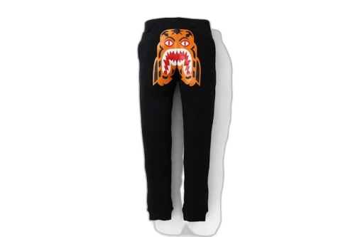 BAPE Tiger Slim Sweat Pants Black