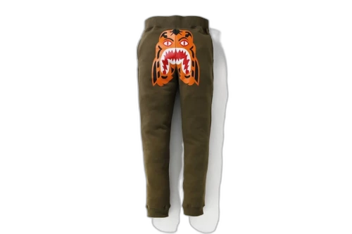 BAPE Tiger Slim Sweat Pants Olivedrab
