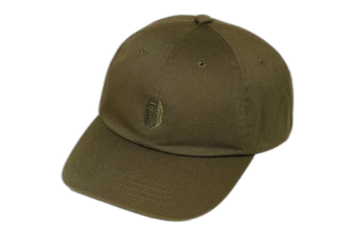 BAPE Tonal Ape Head One Point Panel Cap Olive