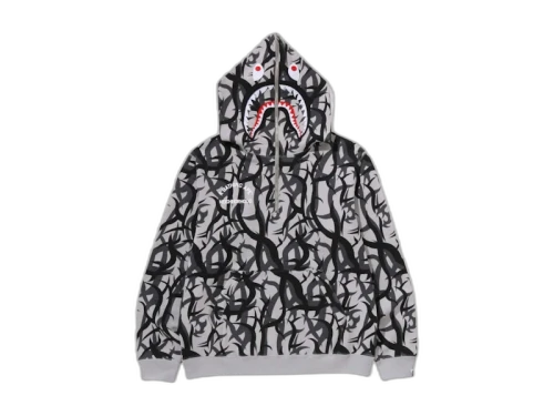 BAPE Trial Camo Two Face Half Zip Pullover Hoodie Multicolor