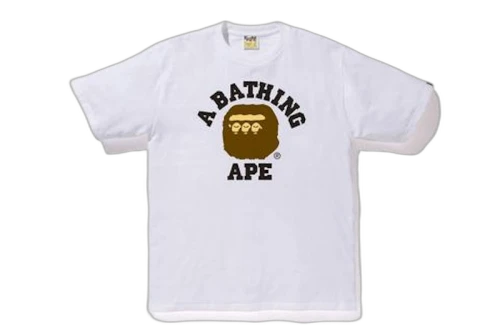 BAPE Triple College Tee White