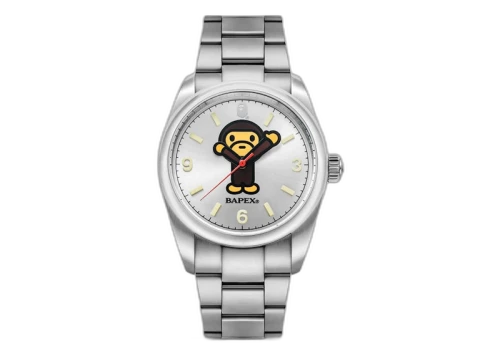 BAPE Type 13 BAPEX Milo Watch Silver