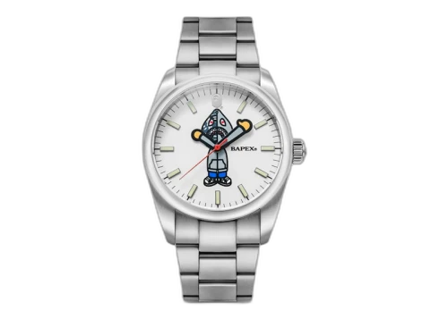 BAPE Type 7 Shark Seijin Bapex Watch Silver