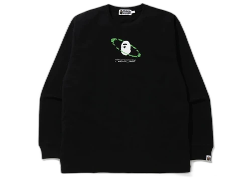 BAPE Universe Ape Loose Fit L/S Tee Black