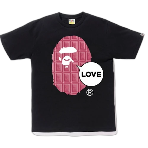 BAPE Valentine Chocolate Love Ape Head Tee Black
