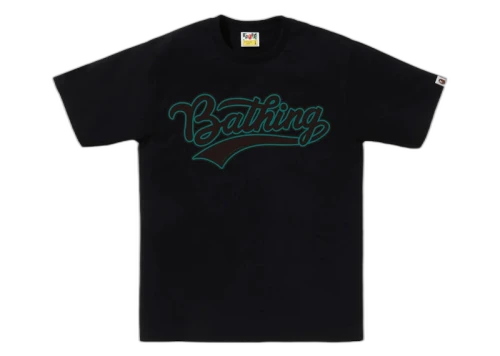 BAPE Varsity Baseball Logo Tee Black
