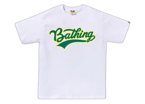 BAPE Varsity Baseball Logo Tee White