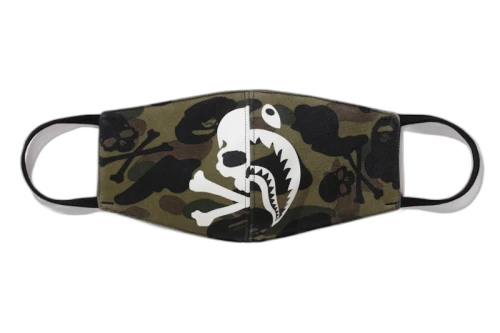 BAPE Vs Mastermind Half Skull Half Shark 1st Camo Mask Green