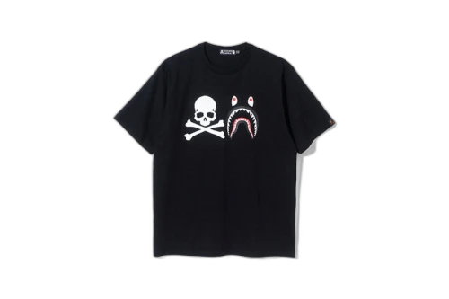 BAPE Vs Mastermind Skull Shark MMB Tee Black