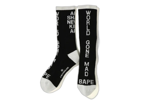 BAPE WGM ASNKA Socks Black