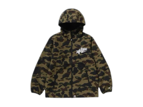 BAPE Windstopper Products Gore-Tex Labs 1st Camo Hoodie Jacket Green