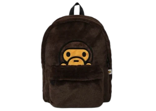 BAPE Women's Baby Milo Fur Half Backpack Brown