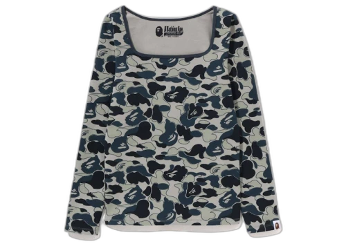 BAPE Womens Cookie Camo 2 L/S Tee Beige