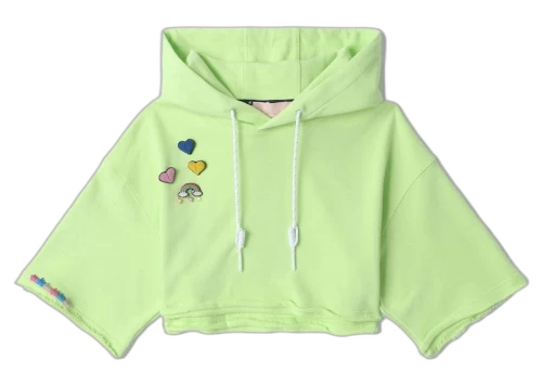 BAPE Women's Cropped Hoodie Green