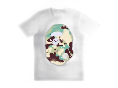 BAPE Women's Map Camo Big Ape Head Tee White/Multi