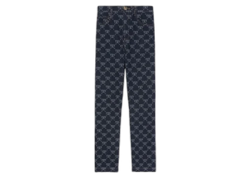 BAPE Women's Monogram Jeans Dark Blue