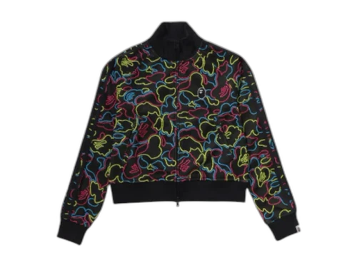 BAPE Women's Neon Camo Jacquard Track Jacket Multi