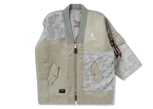 BAPE x Alpha Industries Reversible Kimono Jacket Olivedrab