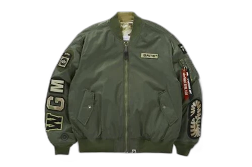 BAPE x Alpha Industries Reversible MA-1 Green