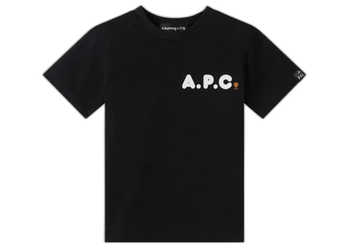 BAPE x A.P.C Kids Milo Ape I T-shirt Black