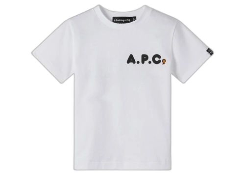 BAPE x A.P.C Kids Milo Ape I T-shirt White