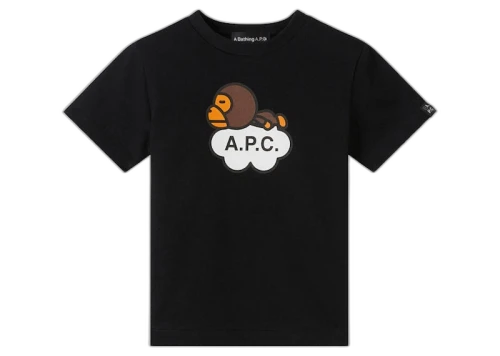 BAPE x A.P.C Kids Milo Cloud T-shirt Black