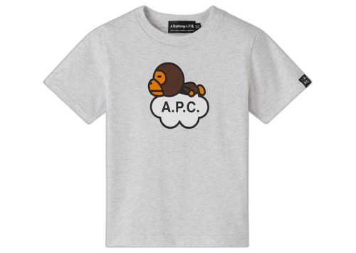 BAPE x A.P.C Kids Milo Cloud T-shirt Gray