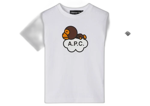 BAPE x A.P.C Kids Milo Cloud T-shirt White
