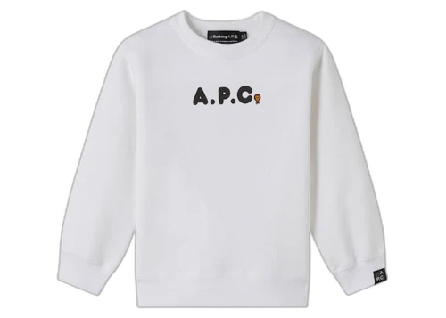 BAPE x A.P.C Kids Tears II Sweatshirt White