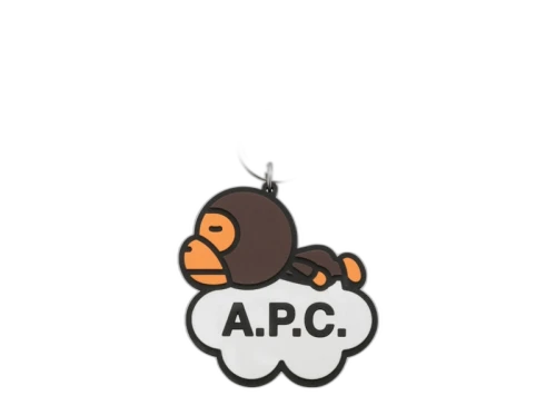 BAPE x A.P.C. Milo Keychain Brown