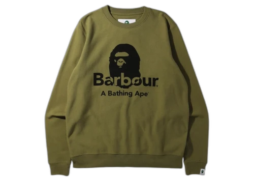 BAPE x Barbour Crewneck Green