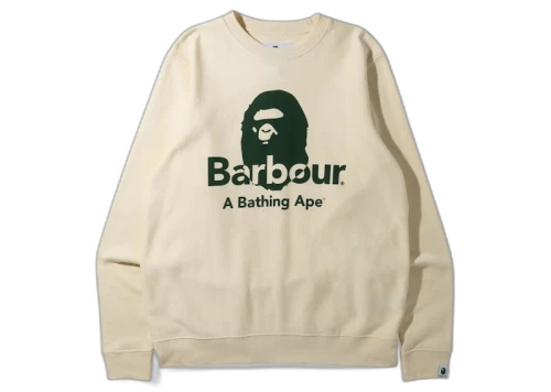 BAPE x Barbour Crewneck Ivory