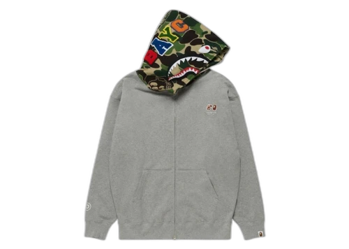 BAPE x BAYC Shark Full Zip Hoodie Grey
