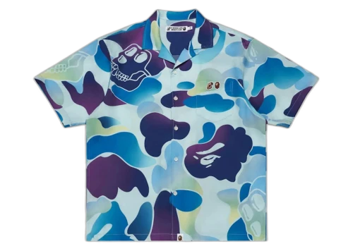 BAPE x Bored Ape Yacht Club Hawaiian Shirt Blue