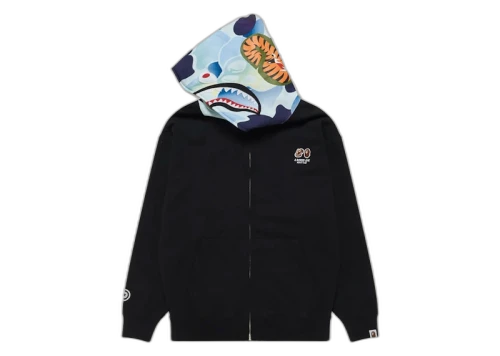 BAPE x Bored Ape Yacht Club Shark Full Zip Hoodie Black