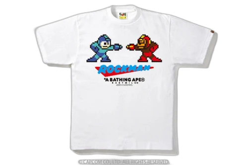BAPE X Capcom Milo Rockman Tee 2 White